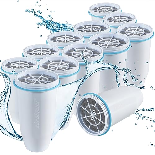 Zeroliquid ZR017 Water Filter Replacement for Water Pitchers and Dispensers Advanced 6Stage Filter to Remove 999 Lead Chlorine Fluoride Heavy Metals PFOAPFOS 12 Pack