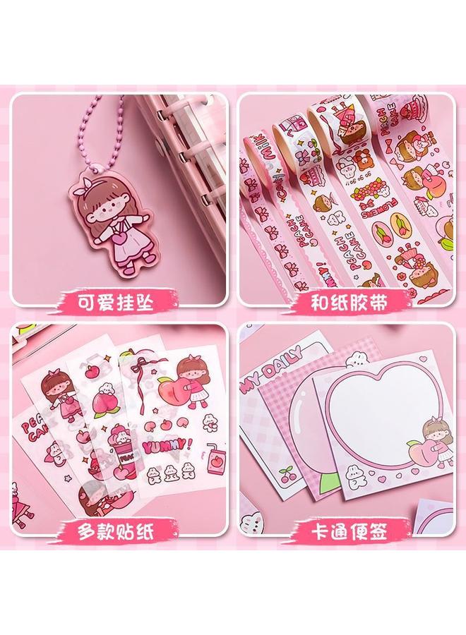 Bluejw Hand Ledger Suit Gift Box A Set Of Cute Girls Children's Hand Ledger Notebook Primary School Students Stationery Tools Gift - Image 5