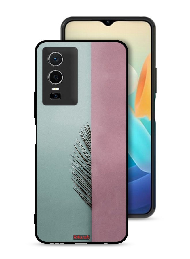 Tolwak Vivo Y76 5G Protective Case Cover Half Leaves - Image 1