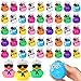 Shappy 48 Pcs Cruise Duck Bulk with Sunglasses Sets 2 x 19 x 24 Inch Mini Sailing Rubber Ducks Summer Ship Toy Squeaky Party Duckies for Birthday Favors Multicolor - Image 2