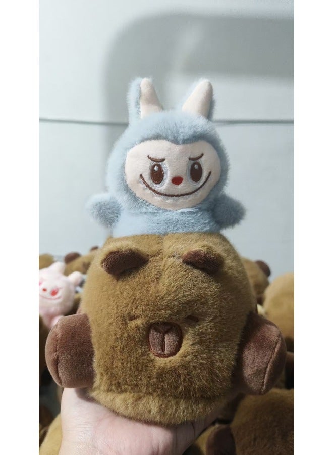 Plush Toy Eight-inch Grab Doll Machine Doll Capybara Car Pull Cloth Doll Manufacturers Cross-border-Specifications:Car Lab Cloth Gray Mink - Image 1