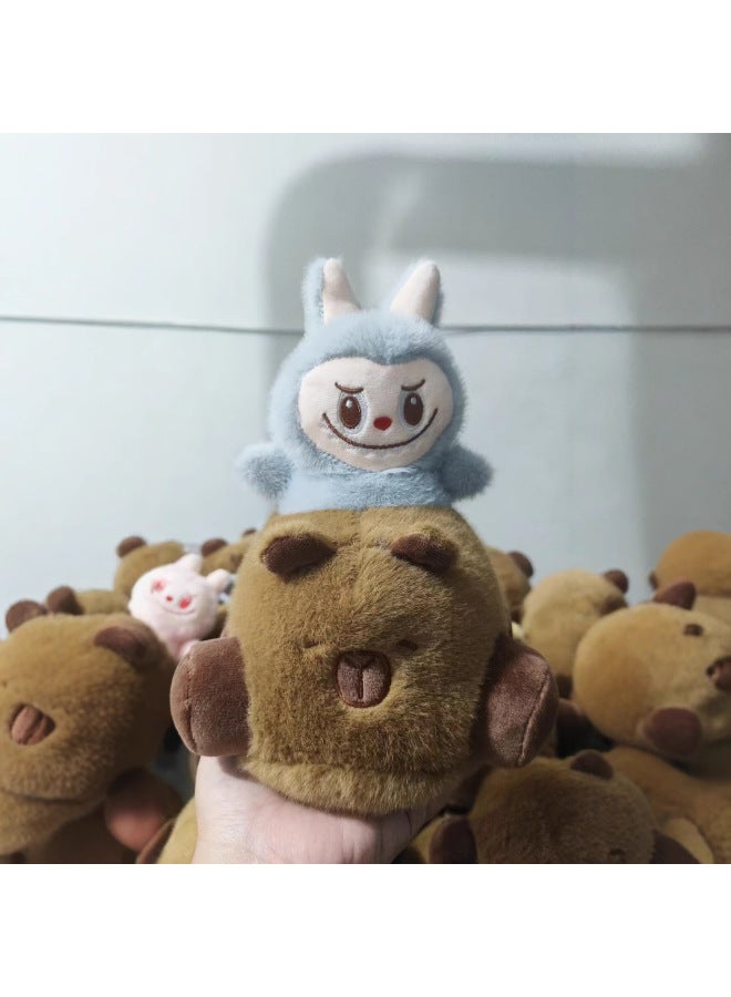 Plush Toy Eight-inch Grab Doll Machine Doll Capybara Car Pull Cloth Doll Manufacturers Cross-border-Specifications:Car Lab Cloth Gray Mink - Image 4