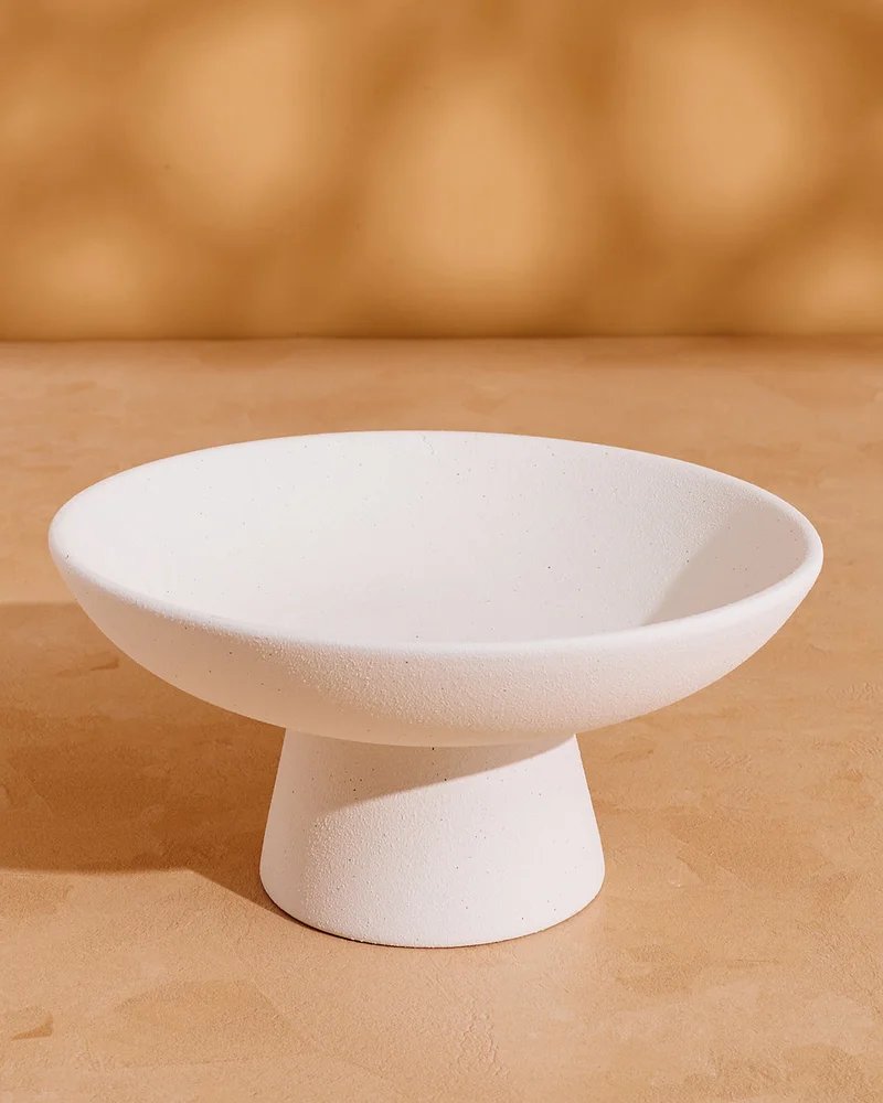 REDTAG Cream Nordic Footed Bowl
