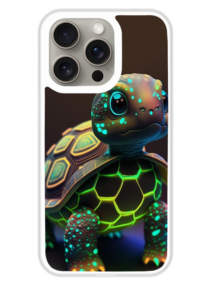Theodor Protective Case Cover For APPLE IPHONE 15 Pro Turtle (White Bumper) - Image 1