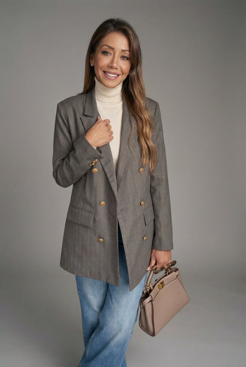 myMayz Tailored Vintage Wool Blazer - Midnight Blue - Image 5