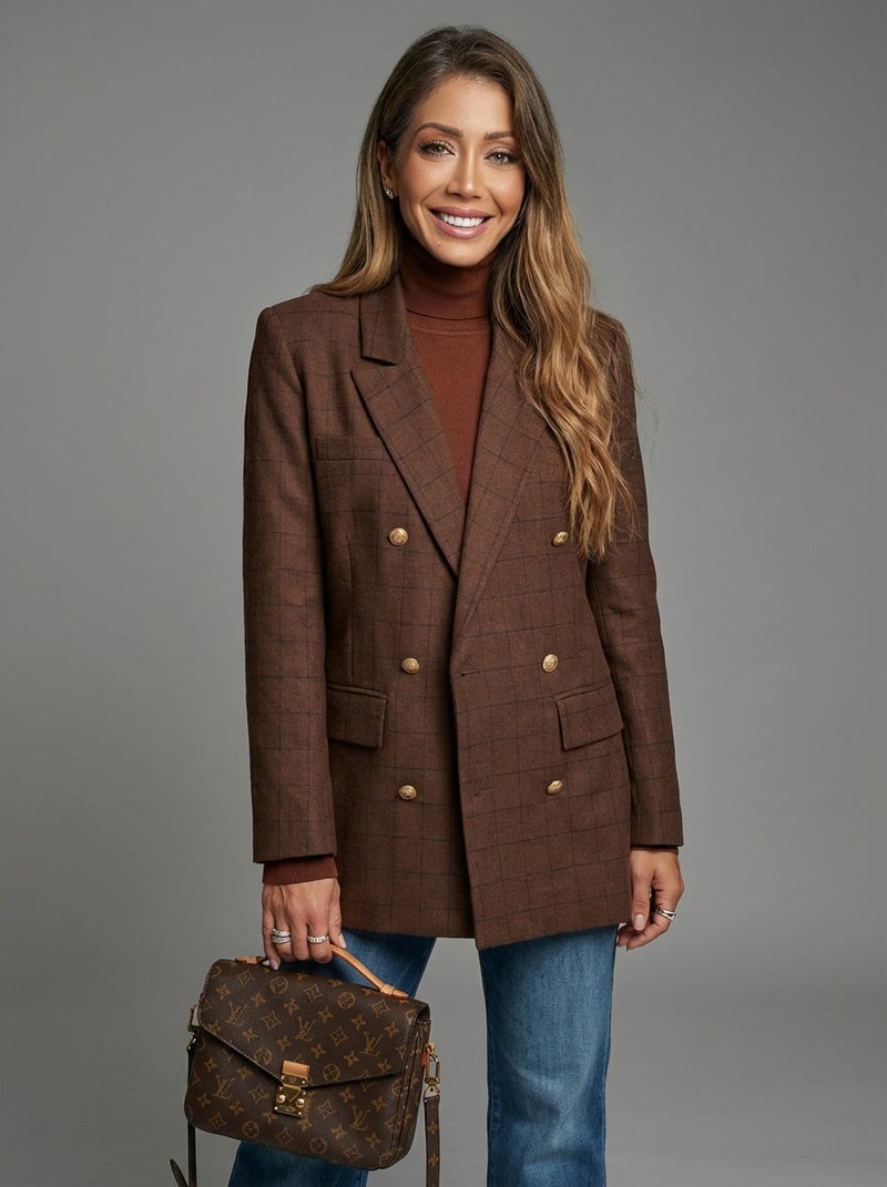 myMayz Tailored Vintage Wool Blazer - Midnight Blue - Image 2