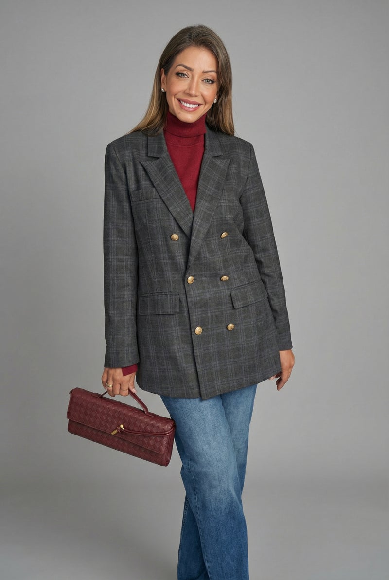 myMayz Tailored Vintage Wool Blazer - Midnight Blue - Image 3