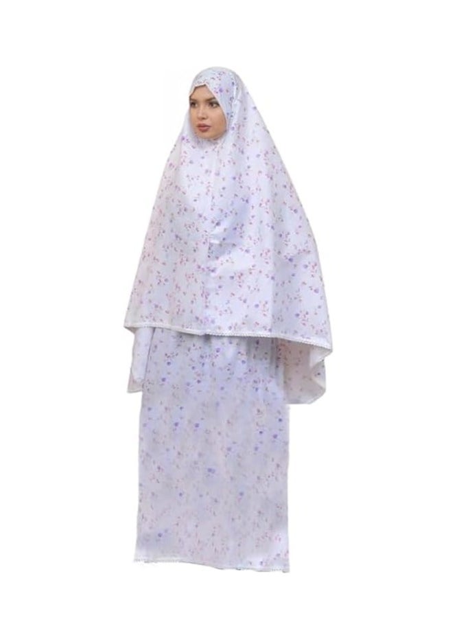 Generic Women's Loose Prayer Set 2 Pieces (Blue and Pink) Comfortable Made of Excellent Material, Prayer Set, Unique Fashion Design, One Size  - Image 2