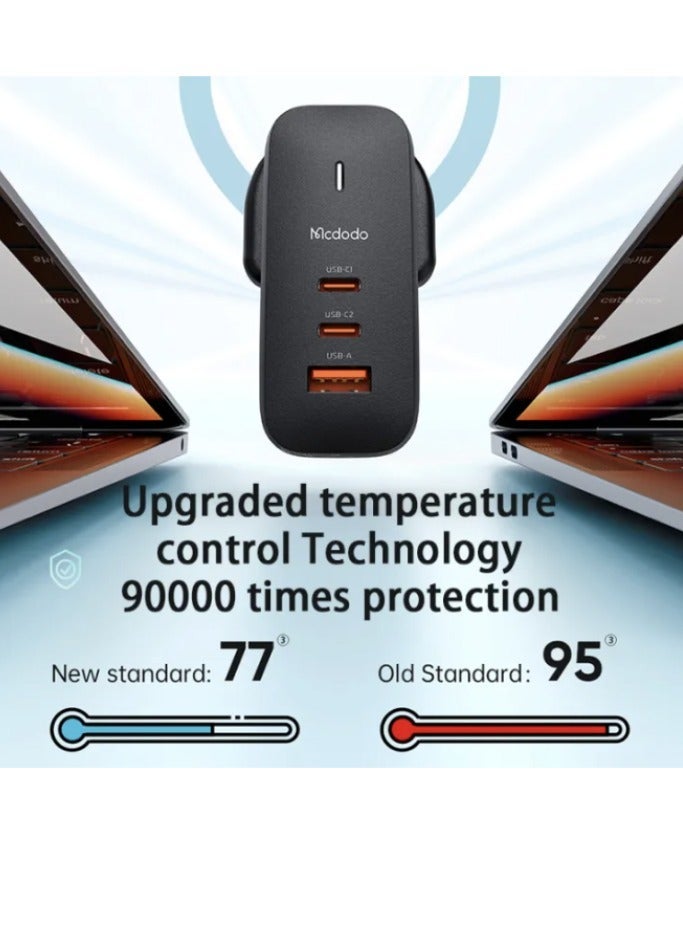 مكدودو شاحن ماكدودو CH 0171 - شاحن سريع صغير ثلاثي المنافذ بتقنية GaN بقدرة 65 واط - Image 3