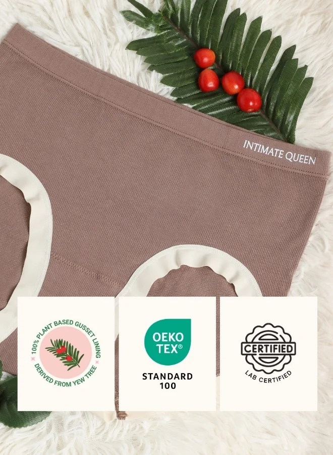 Intimate Queen Pack Of 2 Yew Tree Bae Maternity Briefs – Silky Soft, Antibacterial Calm, Full-Coverage Comfort for Bump & Skin (Pack Of 2) for Women | Best Price UAE