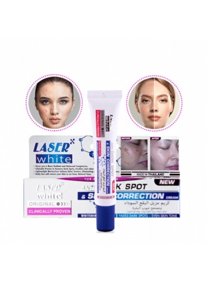 LASER WHITE - Moisturizing Cream Dark Spot Remover And Corrector Of Skin Defects White 30grams - Image 1