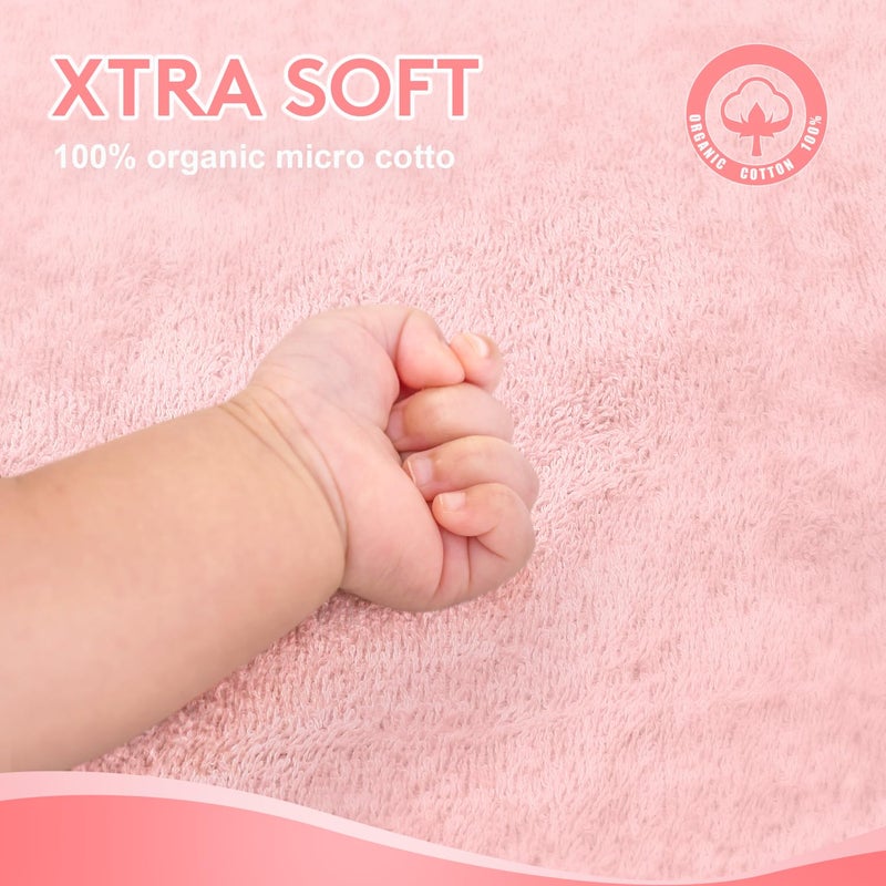 TBEZY Baby Hooded Towel with Unique Animal Design Ultra Soft Thick Cotton Bath Towel for Newborn (Bunny) - Image 4