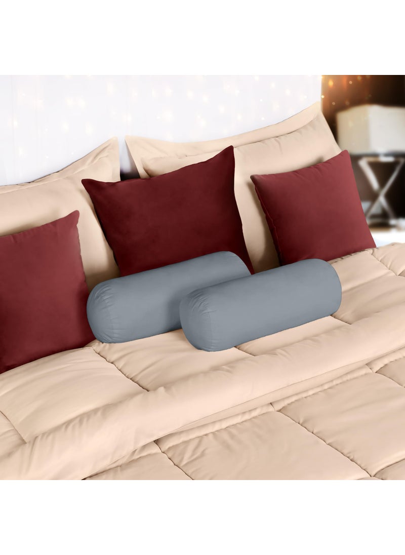 Utopia Bedding Utopia Bedding Bolster Pillows Insert (Pack of 2  Grey) - 6 x 16 Inches Bed and Couch Pillows - Indoor Decorative Pillows  - Image 5
