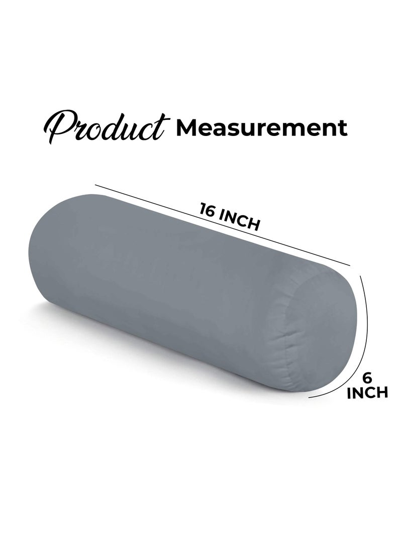 Utopia Bedding Utopia Bedding Bolster Pillows Insert (Pack of 2  Grey) - 6 x 16 Inches Bed and Couch Pillows - Indoor Decorative Pillows  - Image 3