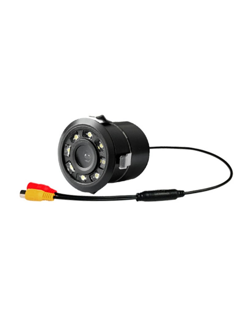 AROAQ Car Backup Camera, Ip68 Waterproof Great Night Vision, Hd Reversing Camera With Light, Reverse Auto Back Up Car Camera For All Vehicles, (8 lights perforated) Black  - Image 1