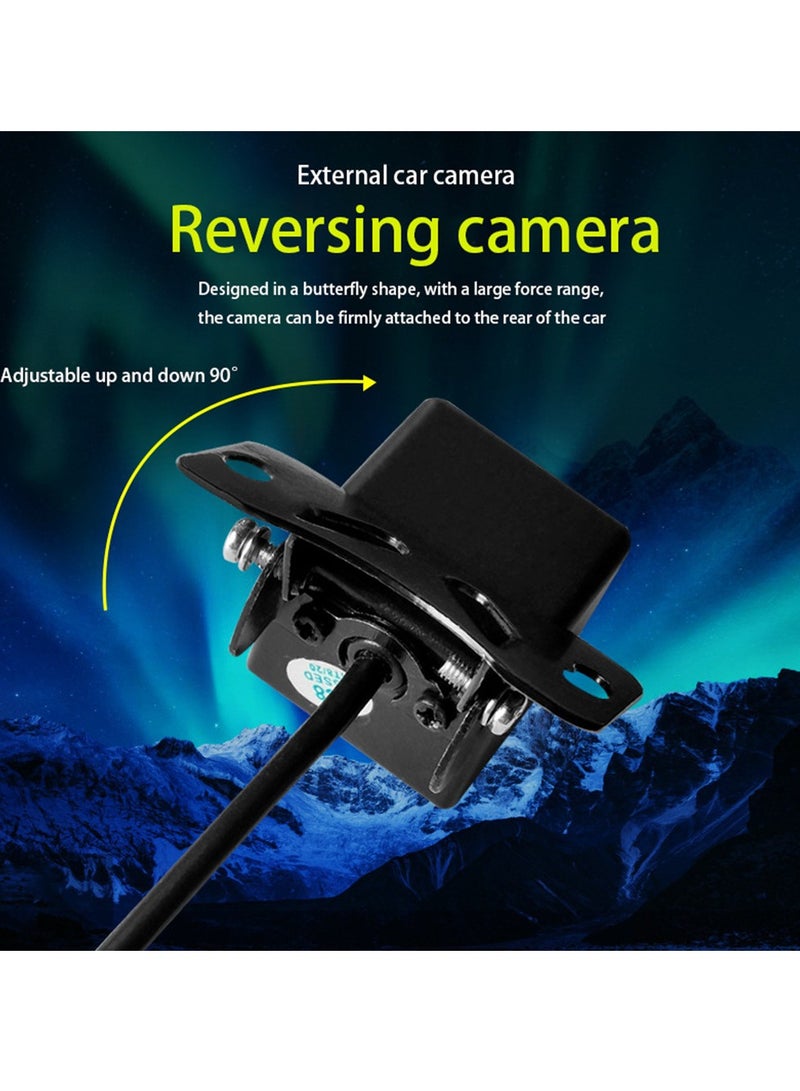 AROAQ Car Backup Camera, Ip68 Waterproof Great Night Vision, Hd Reversing Camera With Light, Reverse Auto Back Up Car Camera For All Vehicles, (8 lights perforated) Black  - Image 3