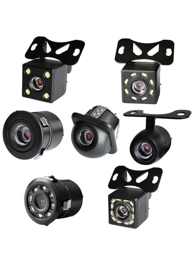 AROAQ Car Backup Camera, Ip68 Waterproof Great Night Vision, Hd Reversing Camera With Light, Reverse Auto Back Up Car Camera For All Vehicles, (8 lights perforated) Black  - Image 2