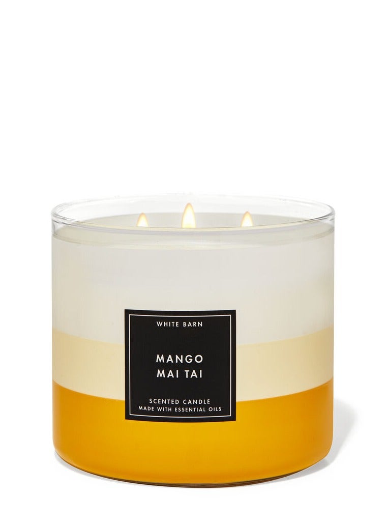 شمعة مانجو ماي تاي بثلاث فتائل من باث آند بودي ووركس، 411 جرام