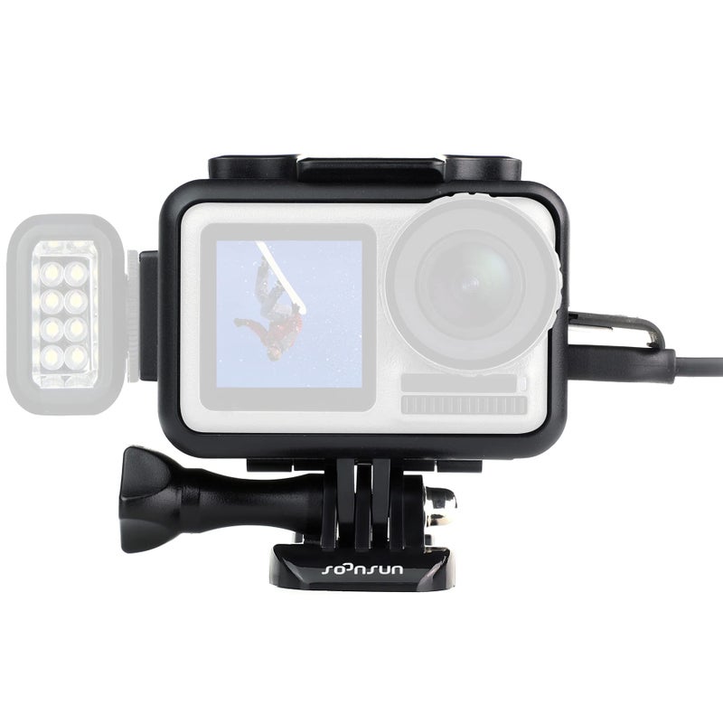SOONSUN حافظة إطار SOONSUN وواقي شاشة لجهاز DJI Osmo Action 1، هيكل حماية هيكل قفص للتصوير الفوتوغرافي الفلوجينغ لجهاز DJI Osmo Action - Image 1