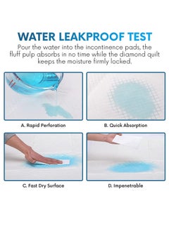 Life Life Super Absorbent Disposable Sanitary Incontinence Bed Mattress Set Waterproof for Mattresses, Sofas and Chairs for Kids, Adults, Elderly and Pets, Consists of 10 Mattresses, Size 60x90cm  - Image 3