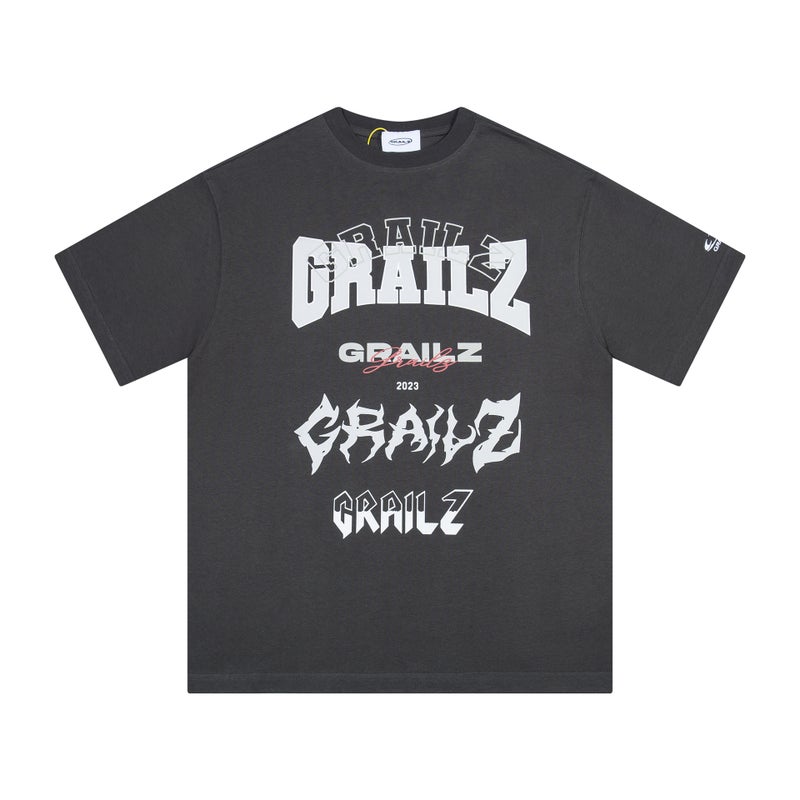 Trendy Brand Grailz Letter Print Unisex Loose Casual Cotton Short-Sleeved T-Shirt - Image 4