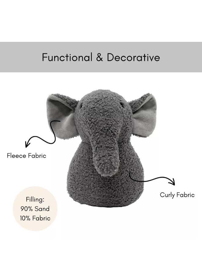 LUANCE Elephant Shaped Weighted Door Stop Anthracite Grey 9 x 7.8 x 7 Inch 4015936 - Image 3