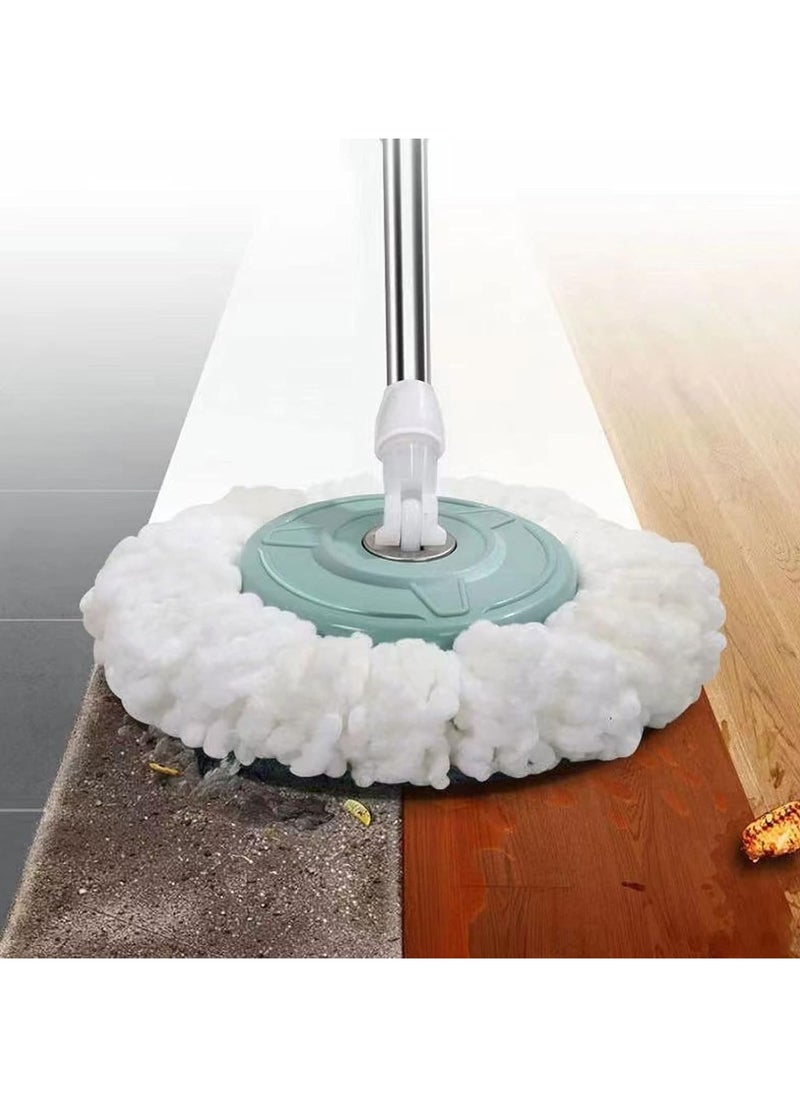 Generic - Spin Mop and Bucket System with Stainless Steel Handle, Self-Wringing, 360° Rotating, Hands-Free Cleaning, for Home & Kitchen – Mint Green - Image 1
