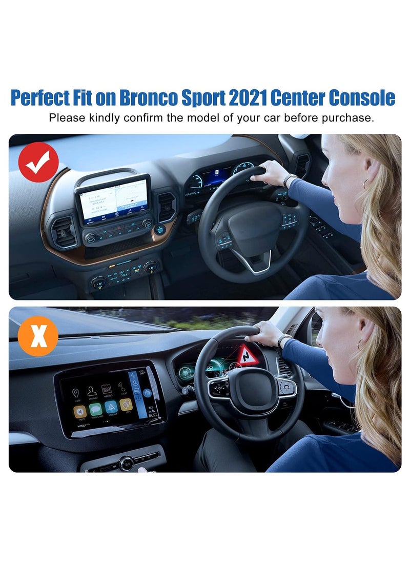 Dash Organizer Tray Center Console Dash Storage Tray for Ford Bronco Sport 2021 2022 2023, Dashboard Storage Box Insert Accessories, Console Dashboard Organizer with GPS Cellphone Holder