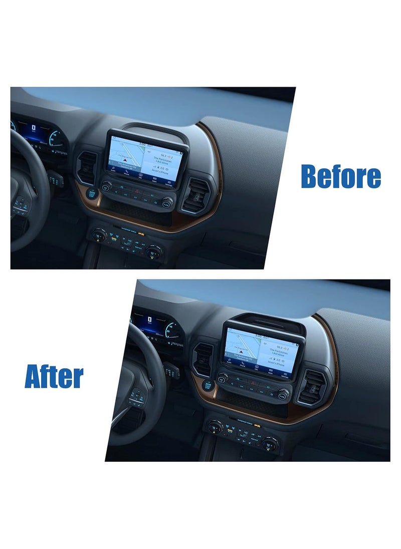 Dash Organizer Tray Center Console Dash Storage Tray for Ford Bronco Sport 2021 2022 2023, Dashboard Storage Box Insert Accessories, Console Dashboard Organizer with GPS Cellphone Holder
