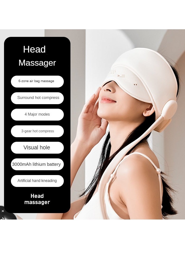 Head Massager Headache Stress Reducer Kneading Smart Head Massager Electric Home Sleeping Head Massager (USB Charging Model)