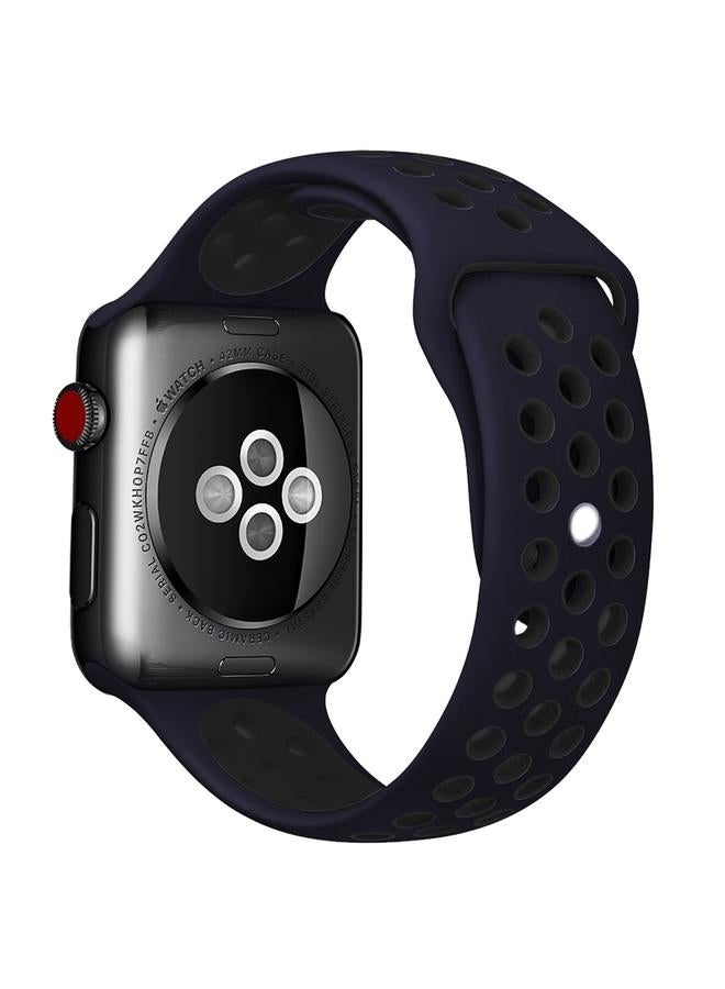 erorex Replacement Band For Apple Watch Series 10 42mm / 9&8&7 41mm / SE 3&SE 2&6&SE&5&4 40mm / 3&2&1 38mm Fashionable Classical Silicone Sport Watch Band - Image 1