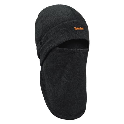 Timberland Men’s 2-in-1 Fleece Balaclava - Water Resistant, Convertible Hood with Face Cover, Soft Fleece for Cold Weather, Black, One Size - Image 1