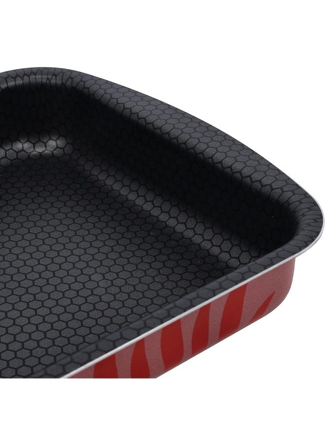 Cady One A set of 3-piece rectangular oven trays for bread and pizza, high thickness, heat-resistant and non-stick (25-30-35) cm  - Image 4