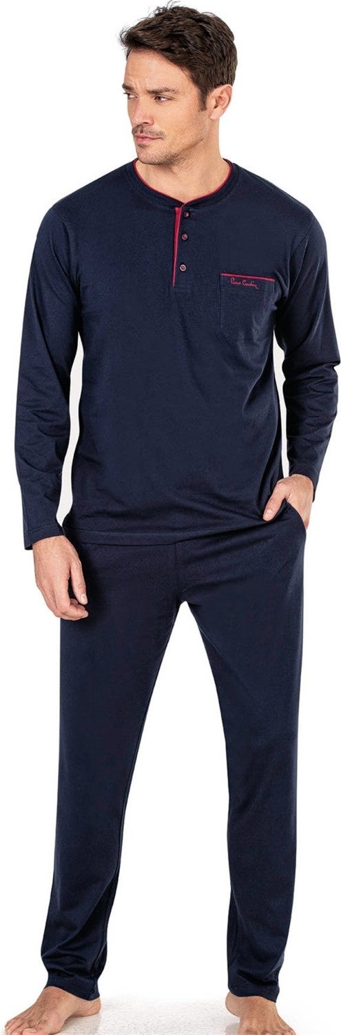 pierre cardin 5605 Men's Dowry Dress 3-Piece Rob Pajamas Set-Claret Red  - Image 2