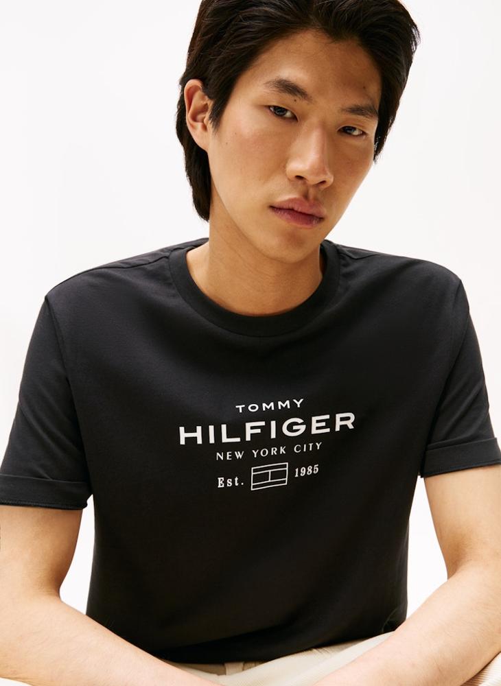 TOMMY HILFIGER Graphic Logo Crew Neck T-Shirt - Image 3