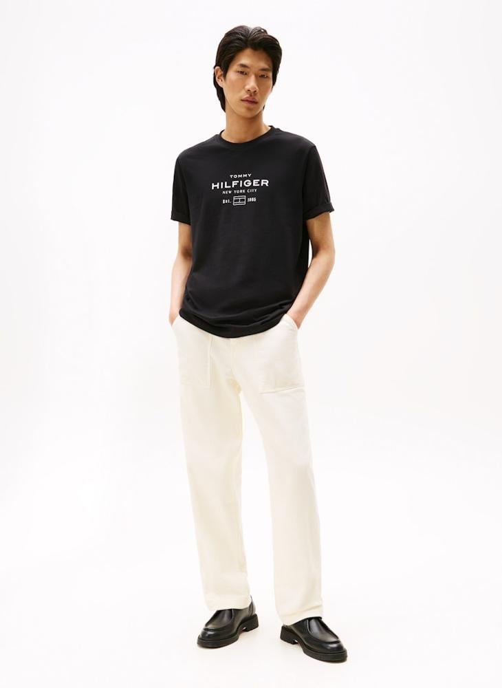 TOMMY HILFIGER Graphic Logo Crew Neck T-Shirt - Image 4