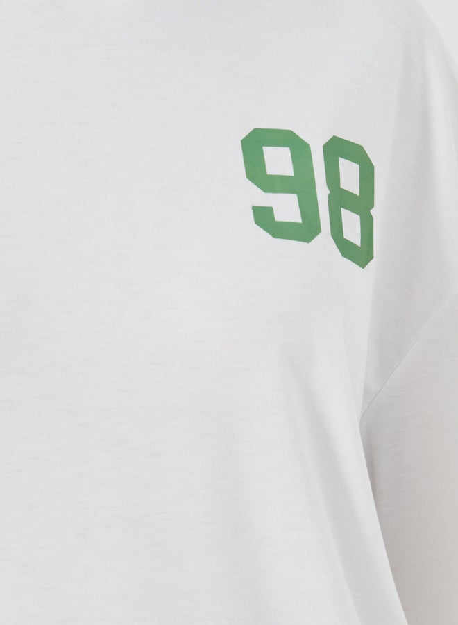 Styli Styli Slogan Print Round Neck Oversized T-Shirt - Image 4