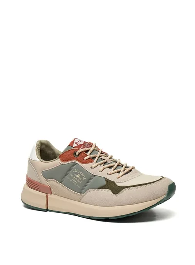 Lee Cooper Men's Colourblock Sneakers with Lace-Up Closure