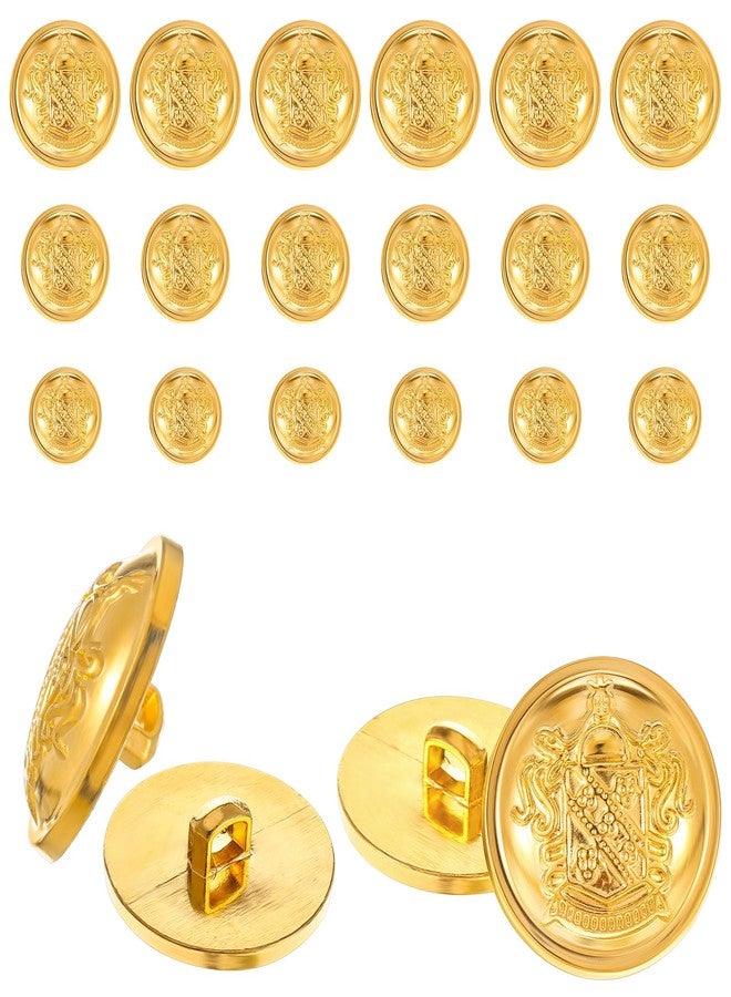 Ymapinc أزرار ذهبية من يامبينك 18 قطعة للسترة، 25 مم، 21 مم، 18 مم، زر نحاسي أنيق من البلاستيك العتيق للخياطة، الملابس، الأزياء، البدلات، الجينز، السترات، الزي الرسمي، الحرف اليدوية - Image 2