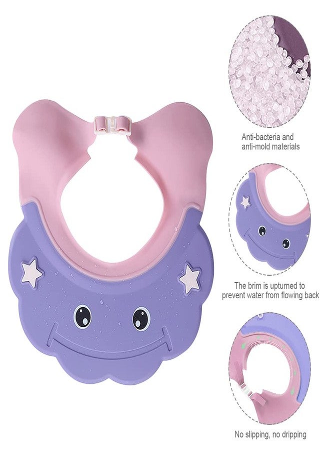 ITODA 2 Pcs Baby Shower Cap Adjustable Girls Boys Hair Washing Shield Waterproof Ear Protective Shampoo Hat Soft Bath Head Cap Visor - Image 2