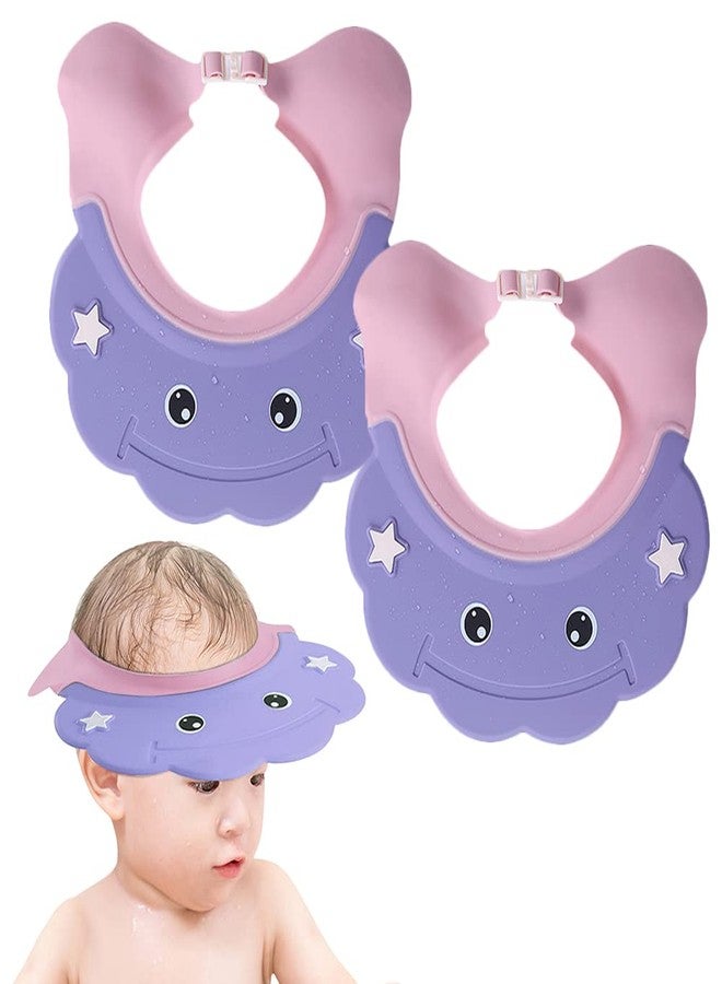 ITODA 2 Pcs Baby Shower Cap Adjustable Girls Boys Hair Washing Shield Waterproof Ear Protective Shampoo Hat Soft Bath Head Cap Visor - Image 1