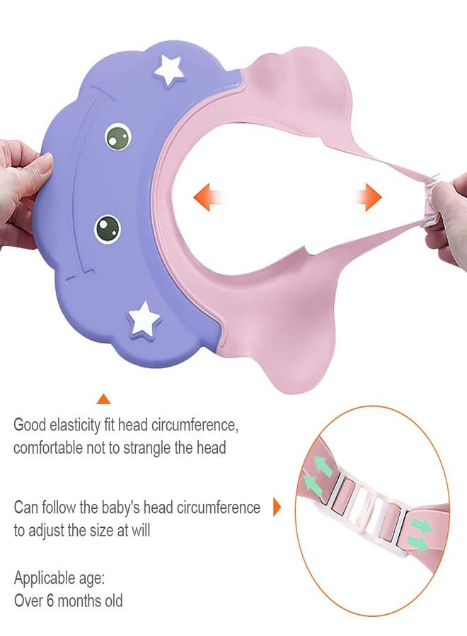 ITODA 2 Pcs Baby Shower Cap Adjustable Girls Boys Hair Washing Shield Waterproof Ear Protective Shampoo Hat Soft Bath Head Cap Visor - Image 3