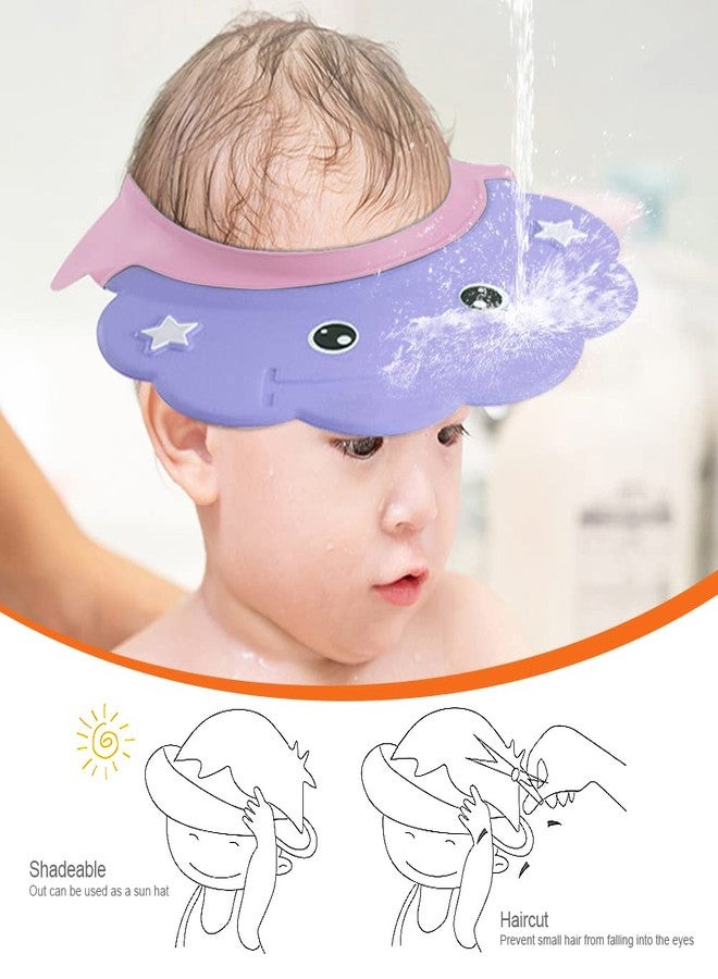 ITODA 2 Pcs Baby Shower Cap Adjustable Girls Boys Hair Washing Shield Waterproof Ear Protective Shampoo Hat Soft Bath Head Cap Visor - Image 4