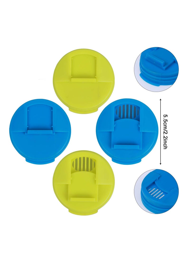 أغطية عبوات مشروبات الغازية 4 قطع، غطاء محكم للعلب المعدنية، نوع ضغط لأغلفة علب المياه الغازية - Image 5