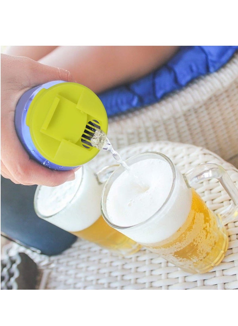 أغطية عبوات مشروبات الغازية 4 قطع، غطاء محكم للعلب المعدنية، نوع ضغط لأغلفة علب المياه الغازية - Image 2