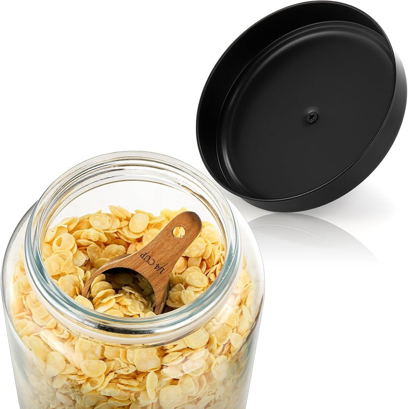 KASTWAVE Large Glass Jars with Metal Lid, 125 OZ Airtight Food Storage Container, Glass Storage Containers, Cookie Jar, Food Storage Container for Kitchen Counter - Image 5