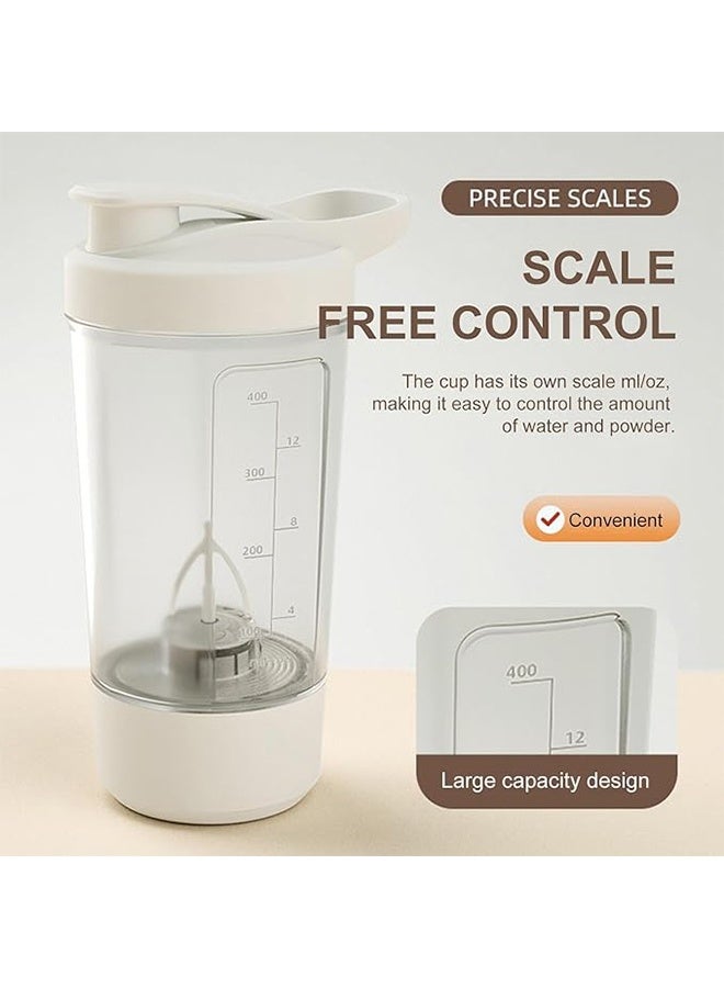 RollsTimi  Electric Protein Shaker Bottle, 400ML BPA-Free Workout Blender Bottle, USB Rechargeable Portable Gym Mixer for Shakes and Meal Replacements - Image 2