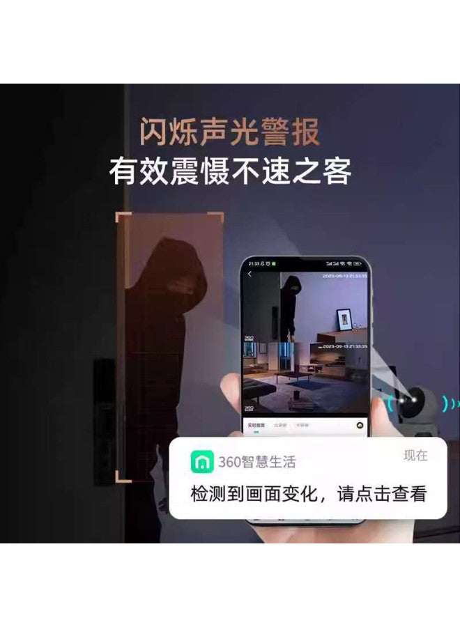 C Dual Camera 2k+ Version Home Monitoring Camera Ultra Clear 360-degree Panoramic Ptz Remote Access Via Phone - Image 5