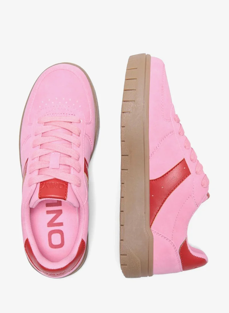 Only Aurora Pink Detail:RED Onldansal Low Top Sneakers for Women | Best Price UAE
