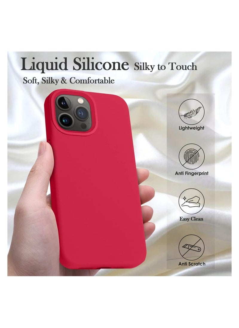 Raxoom Silicone Case for iPhone 14 Pro, Compatible with iPhone 14 Pro Liquid Silicone Gel Rubber Slim Shockproof Protective Phone Case with Soft Anti-Scratch Microfiber Lining - Image 2